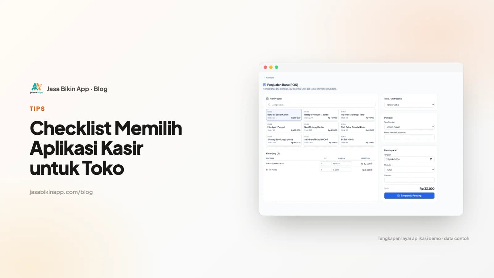 Checklist Memilih Aplikasi Kasir (POS) untuk Toko