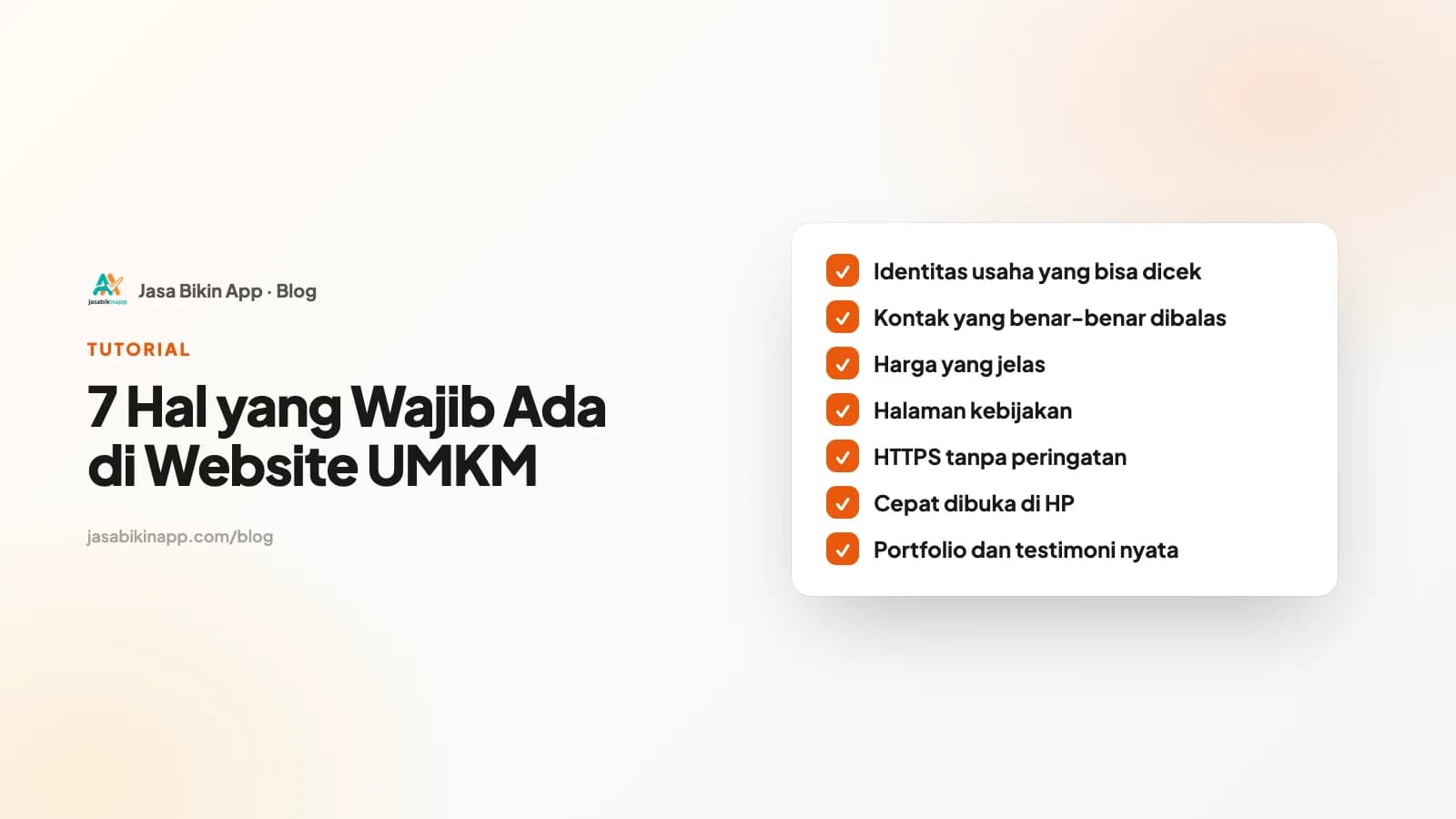 7 Hal yang Wajib Ada di Website UMKM Indonesia 2026